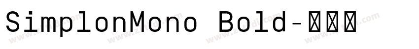 SimplonMono Bold字体转换